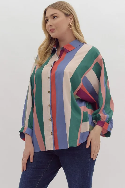 Feeling Bright Button Down Top Refined Women's Velvet