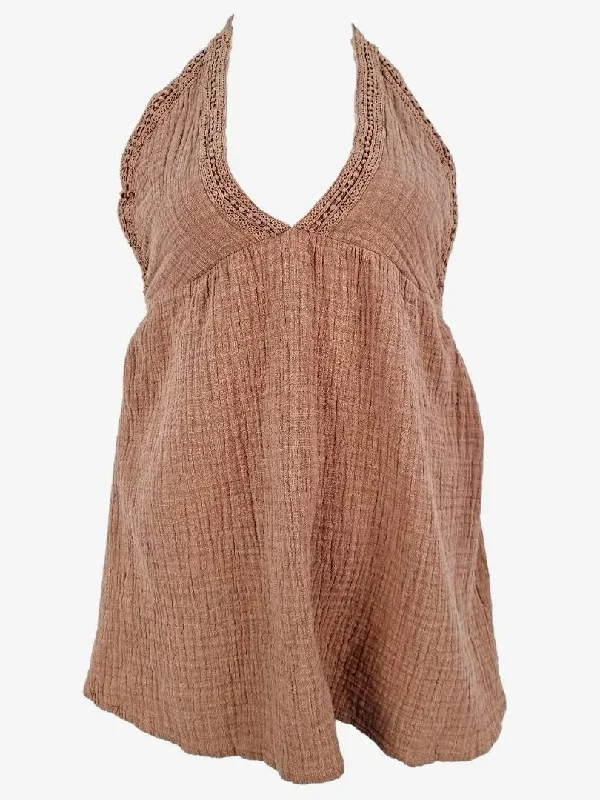 Rusty Boho Halter Neck Beach Top Size 10 Classic Women's Tweed