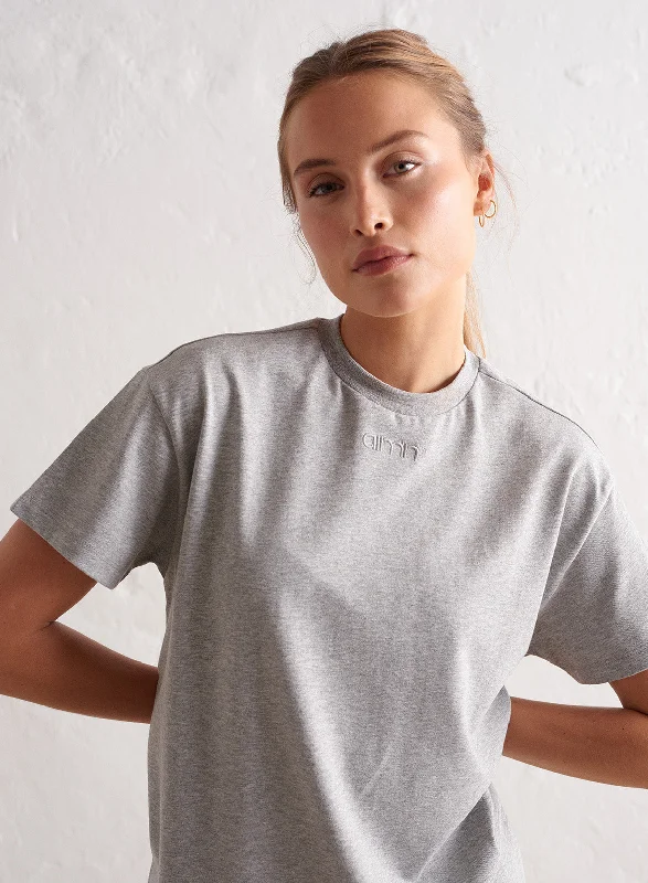 Grey Melange Boyfriend T-shirt garde