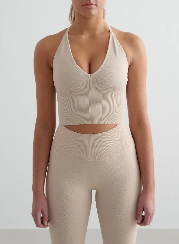 Clay Shape Seamless Cross Back Bralette Modern Women's Tech