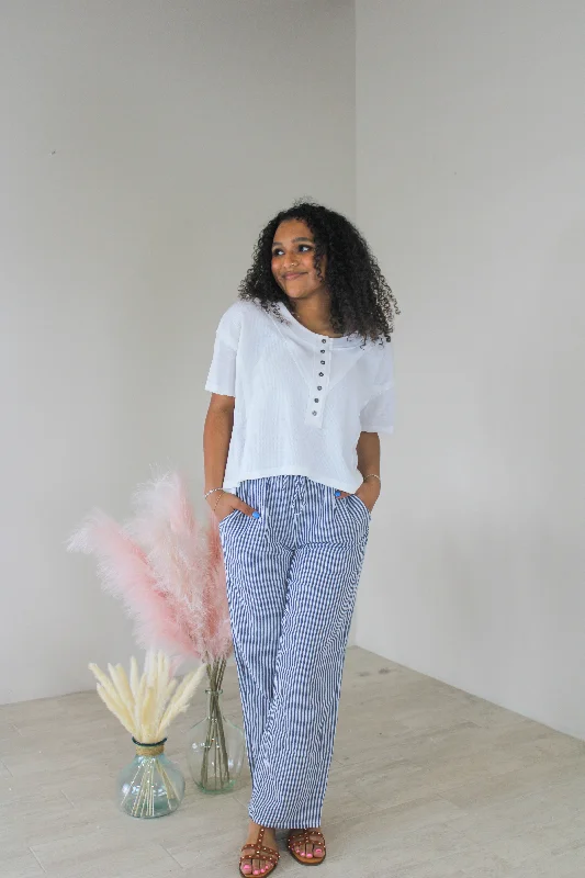 Pinch Me Casual Cropped Top Monochromatic Office Style