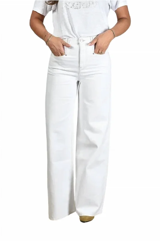 Lemony Pant In White Unique Women's Upcycled