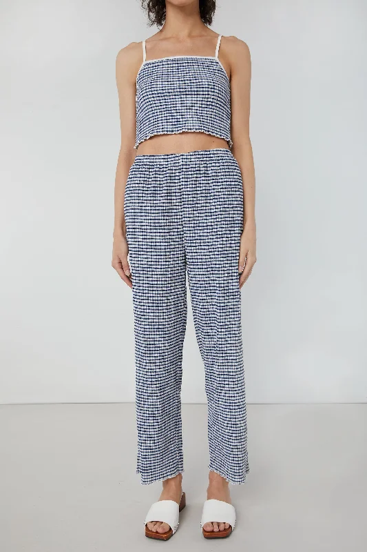 PLAID SEERSUCKER PANT Refined Women's Velvet