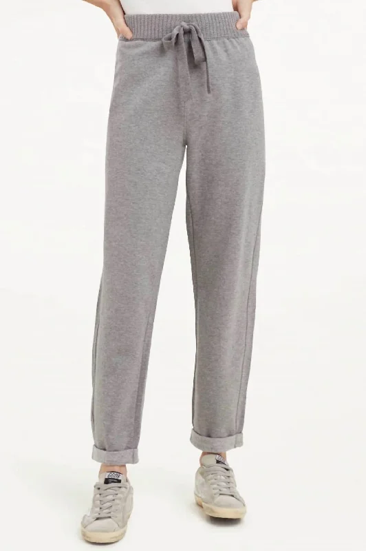 Shea Sweater Mix Pant In Heather Grey purpose