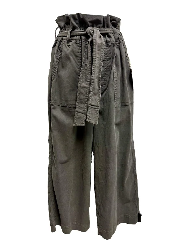 Women's Paperbag Pant With Tie Waist In Led Refined Women's Hand - crafted