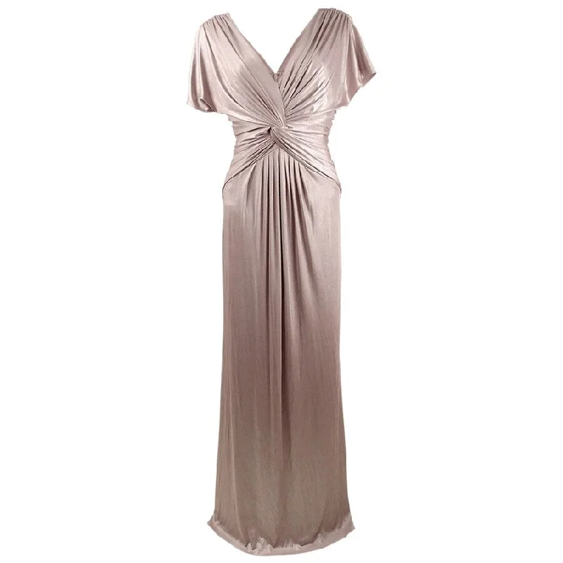 Adrianna Papell Women's Twisted Metallic Gown