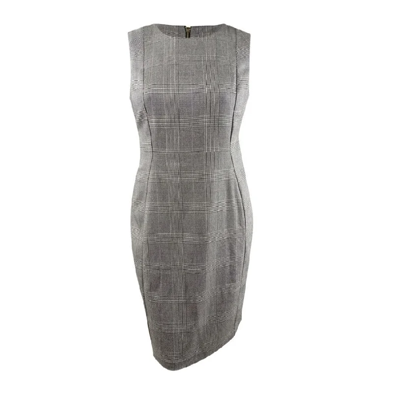 Calvin Klein Women's Plaid Sheath Dress