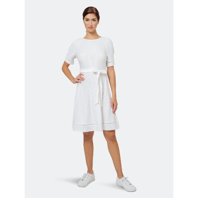 Leota Genesis Eyelet Jersey Dress White Size Xl