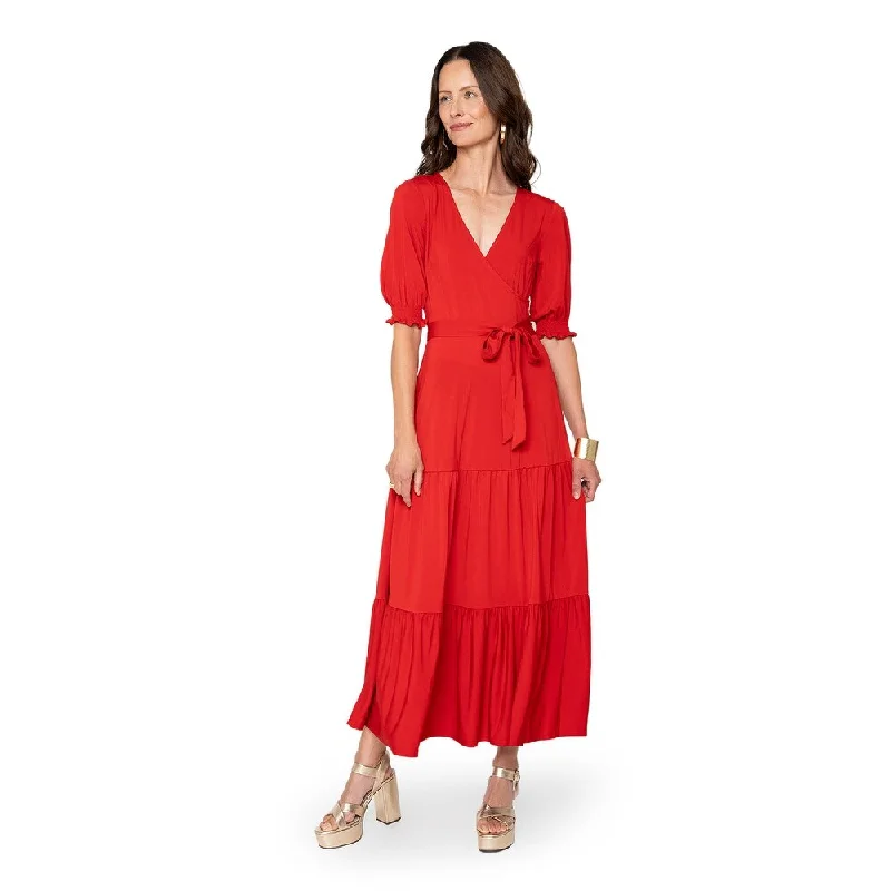 Leota Marlo Dress Solid Barbados Cherry