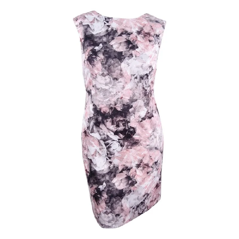 Tahari Women's Floral-Print Scuba Sheath Dress