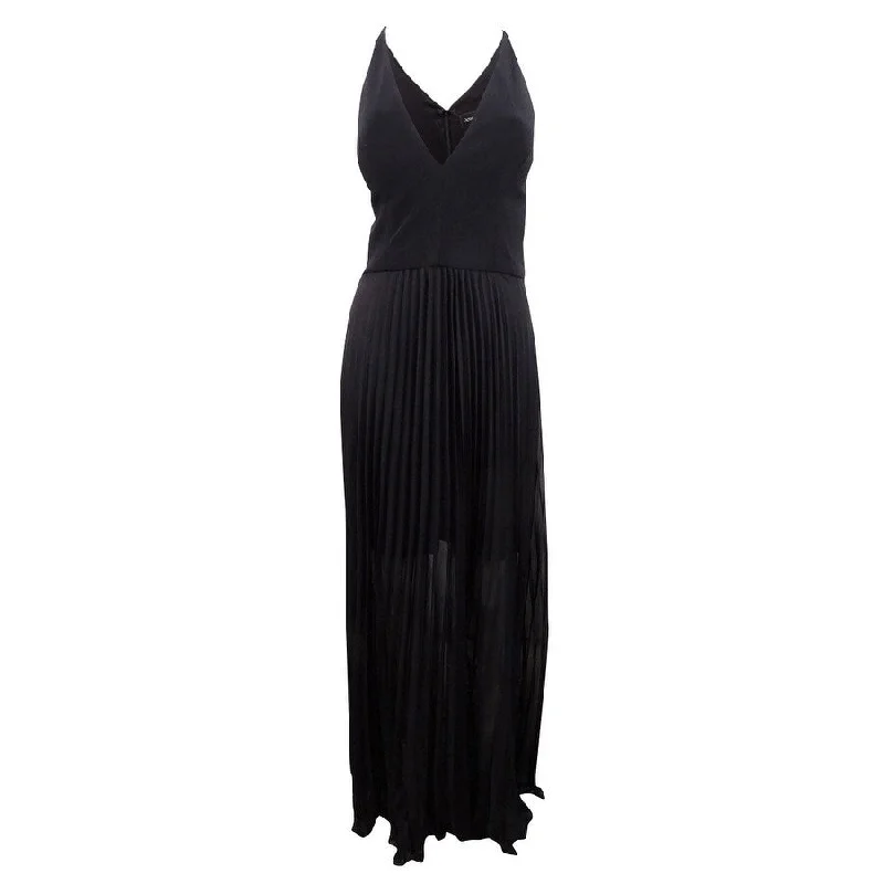 Xscape Women's Pleated V-Neck Gown