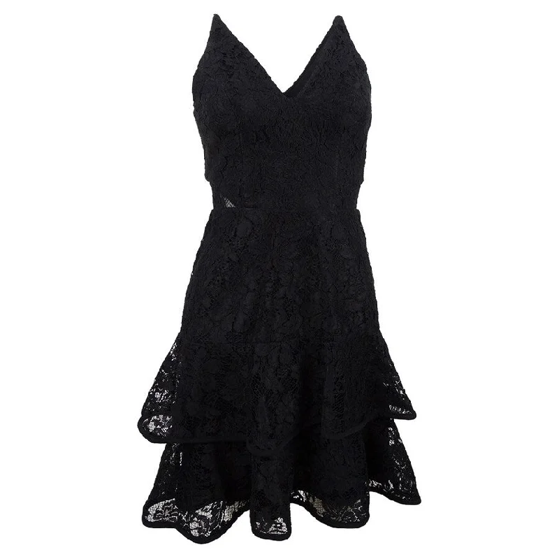 Xscape Women's Ruffled Lace Fit & Flare Dress