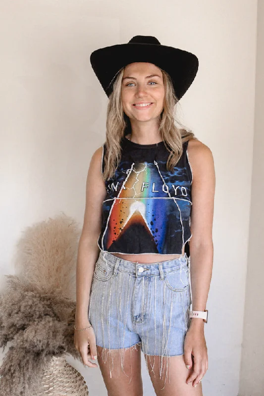 Pink Floyd Double Stitch Crop