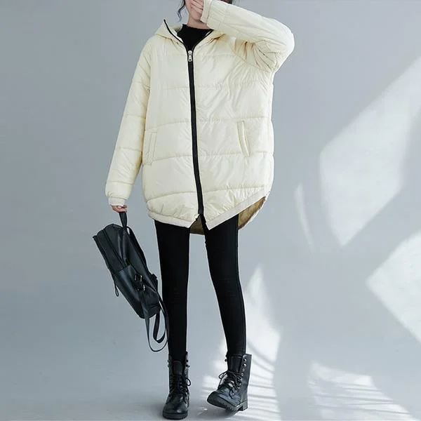 plus size thicken Cotton hooded woman casual loose autumn winter jacket Coat clothes women 2020 outerwear