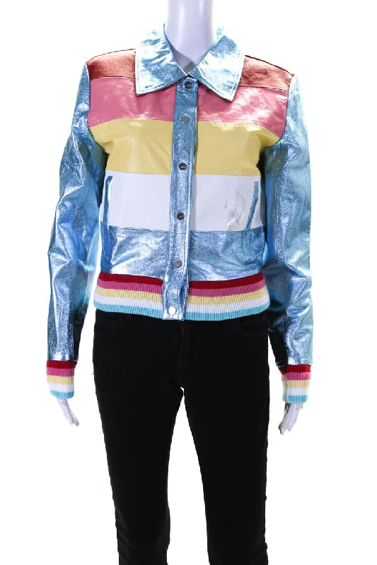 The Mighty Company Womens Dover Bomber Jacket Multi Colored