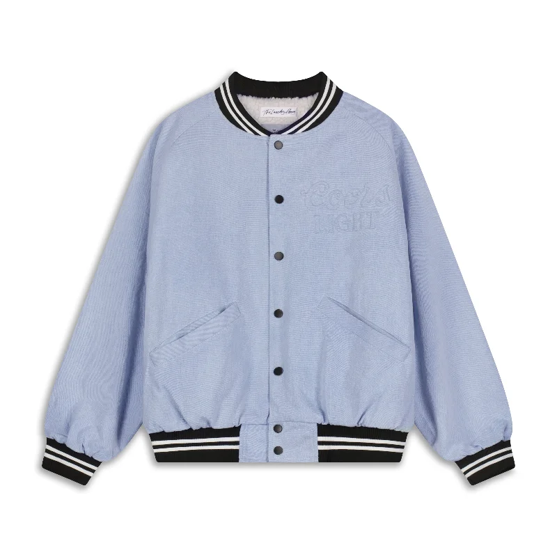 Coors Light Ghost - Stadium Denim Jacket - Chambray Blue Laid - back Women's Vibe