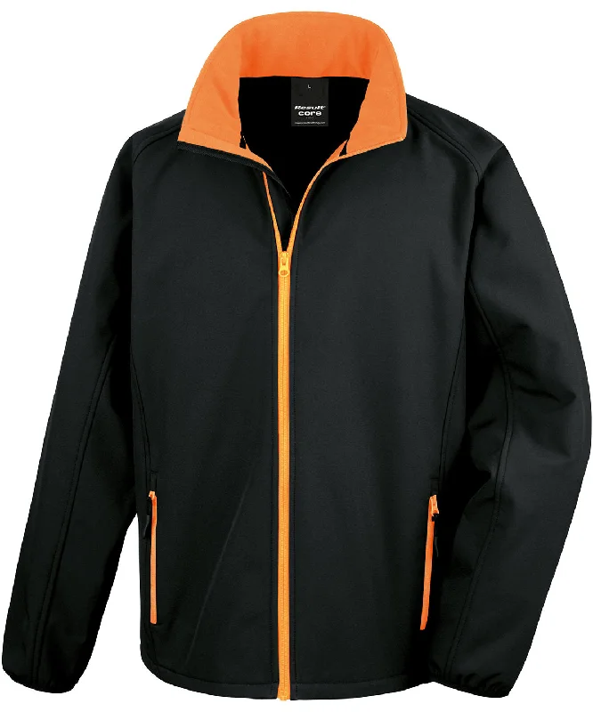 Black/Orange - Core printable softshell jacket Dynamic Women's Moto