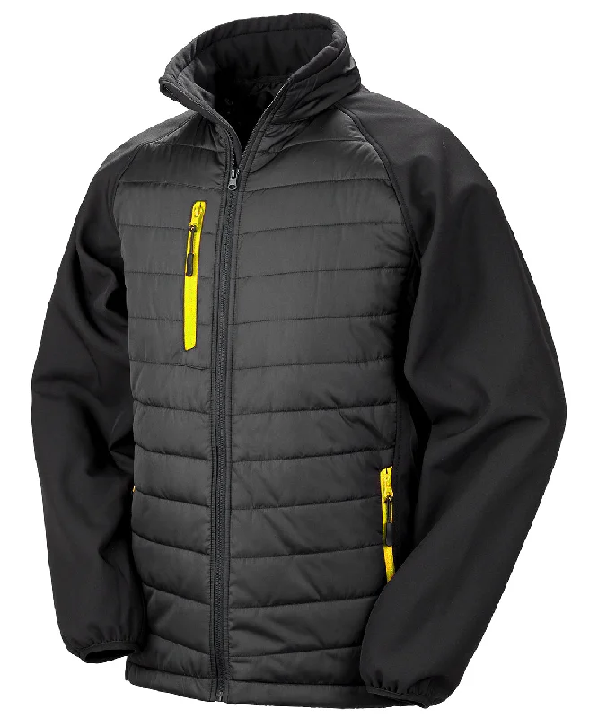 Black/Yellow - Compass padded softshell jacket Bohemian Women's Free