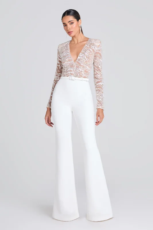 Alexa White Jumpsuit Feminine Women's Soft 