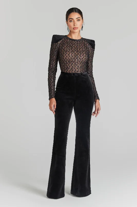 Amanda Black Jumpsuit Sharp Women's Italian