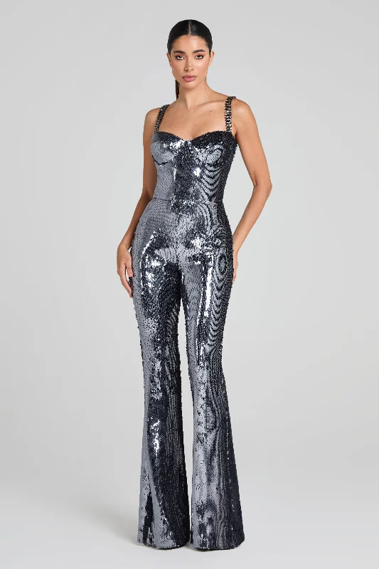 Beverly Silver Jumpsuit British Gentlewoman Style