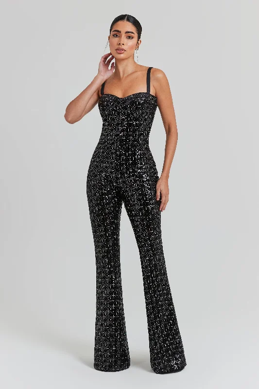 Hailey Black Jumpsuit Trendy Women's 