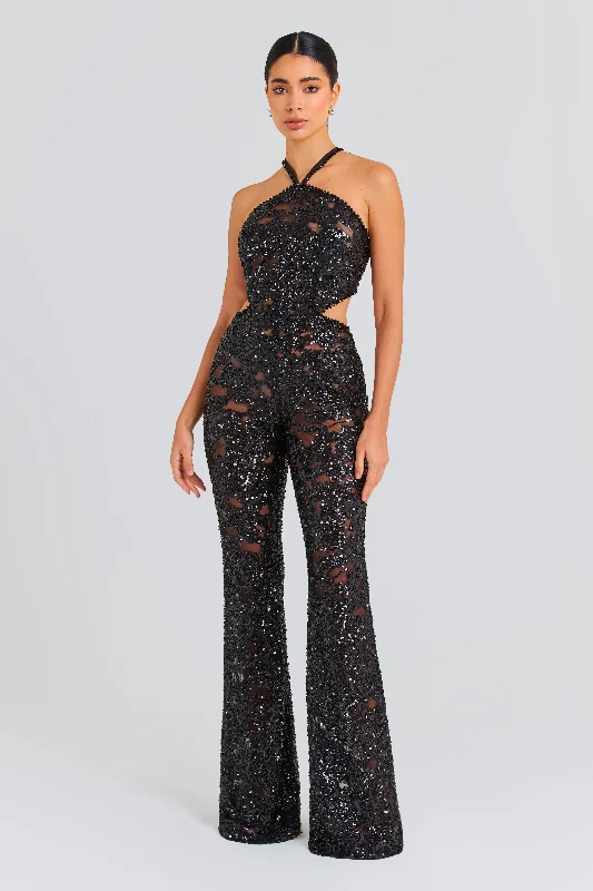Hallie Black Jumpsuit Contemporary 