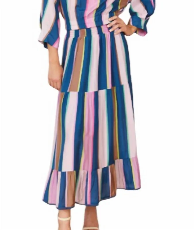 Josie Skirt In Cabana Stripe French