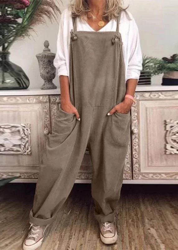 Cozy Khaki Jumpsuits Overalls Women Traditional Women's 
