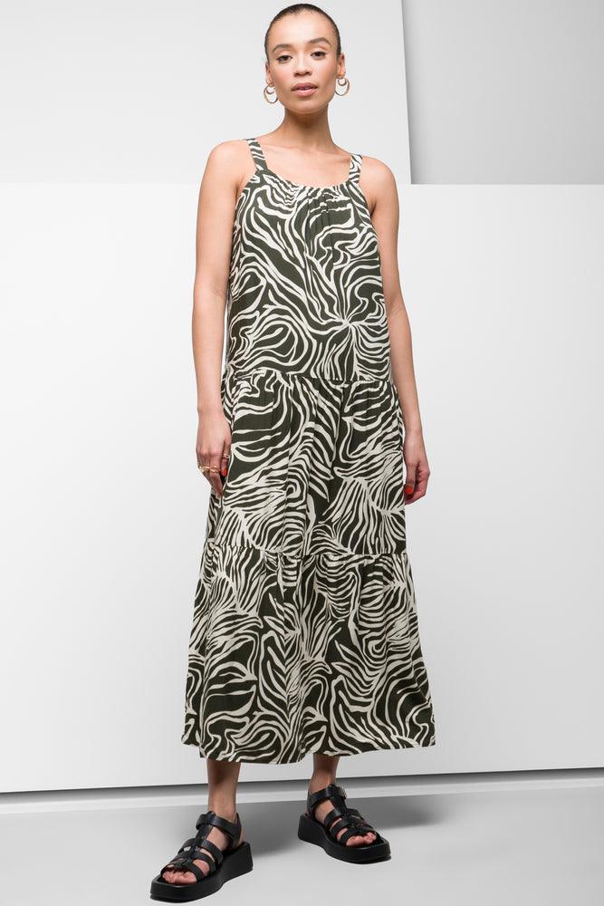 Maxi Dress Green Minimalist Women's Casual