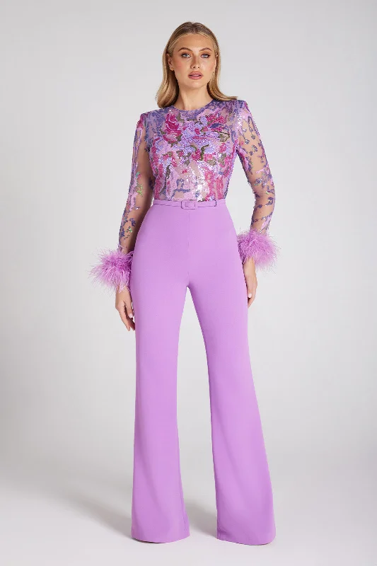 Michaela Purple Jumpsuit Cashmere