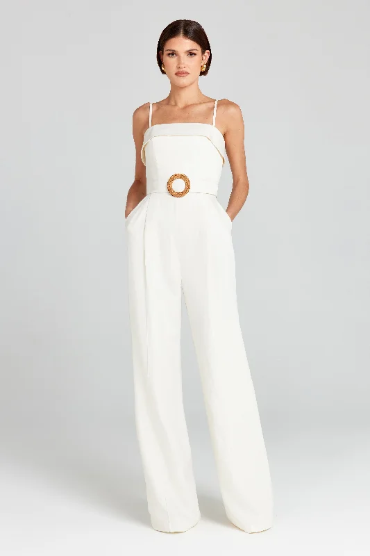 Michelle Linen Jumpsuit Stylish Women's Tropical 