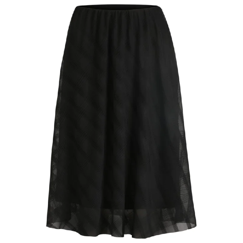 Midi skirt in patterned tulle garde