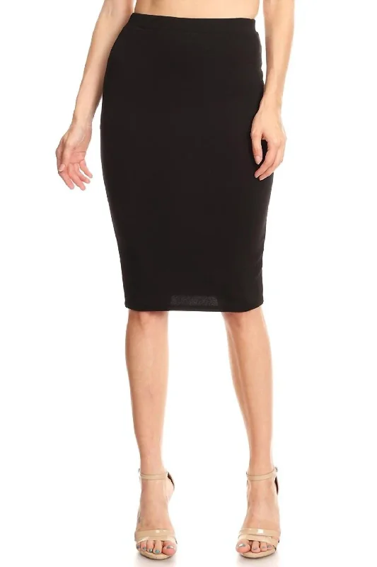 Pencil Skirt In Black Street