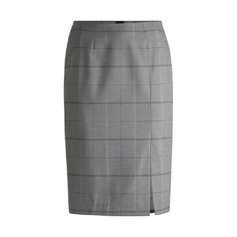 Pencil skirt in checked stretch fabric Confident Women's Power