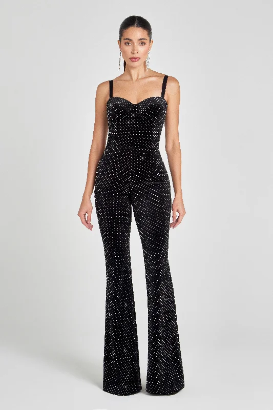 Roxanne Black Jumpsuit Sophisticated Women's 