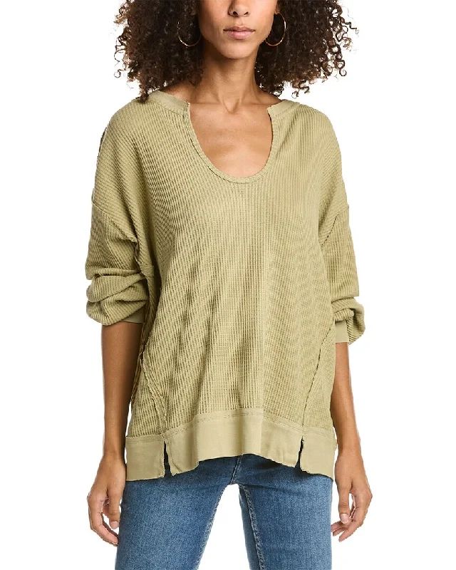Free The Roses Waffle Knit Pullover Scandinavian