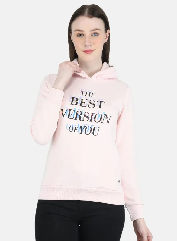 Women Pink Printed Sweatshirt Vintage Women's 1970S 
