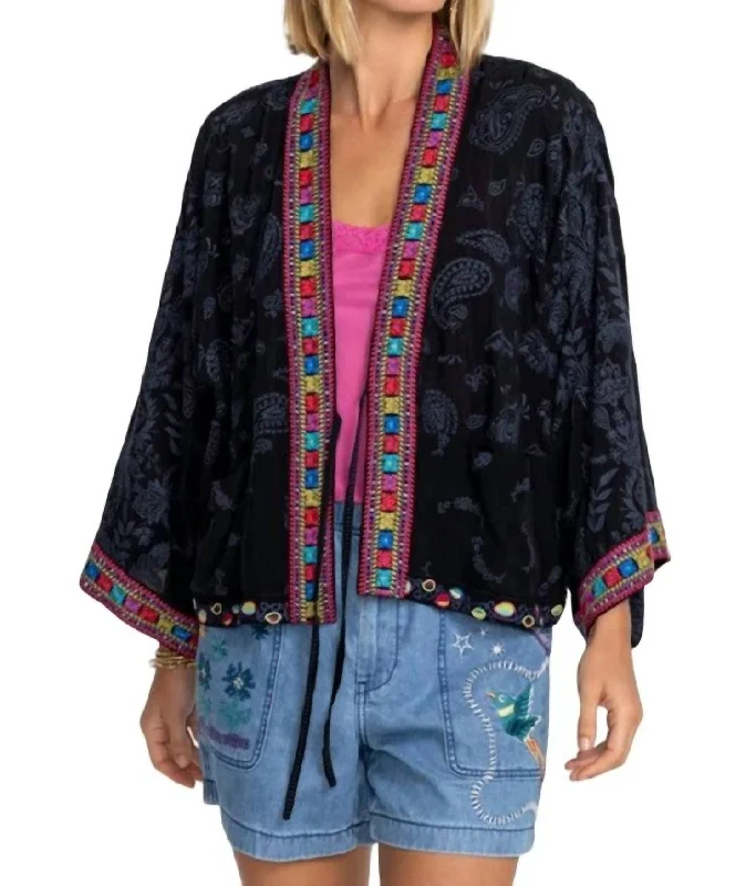 Star Danica Kimono In Black Stylish Women's Neon