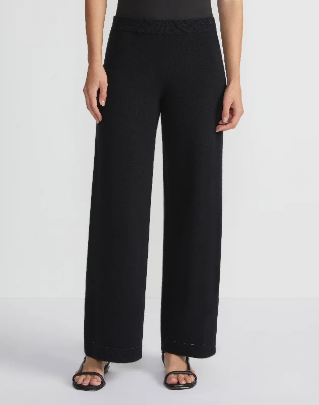 Wool-Cashmere Knit Pant Casual Women's Japanese 